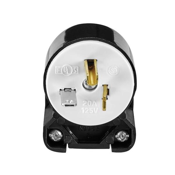 20A 125 volt Straight Blade Angled Plug