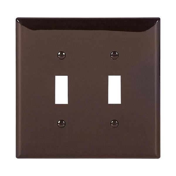 2-Gang Brown Wall Plate