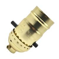 Eaton 250 volt Brass Medium Screw Push Knob Socket