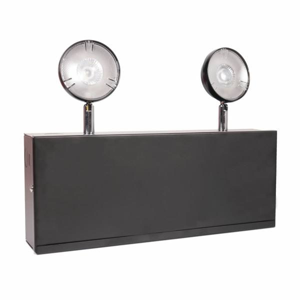 2 lamp 120/277 volt Black Housing LED Emergency Light