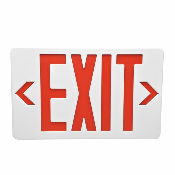 120/277 volt Red Exit Single and Double Face Universal Compact Thermoplastic LED Exit Sign