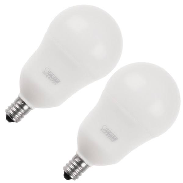 8.3 watt 120 volt A15 Candelabra Screw (E12) Base 5000K Daylight Frosted Dimmable LED (2 Pack)