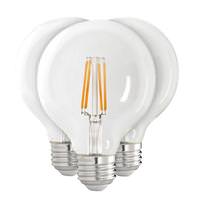 Feit Electric 12 watt 120 volt G25 Medium Screw Base 5000K Daylight Clear Filament Enhance Dimmable LED (3 Pack)