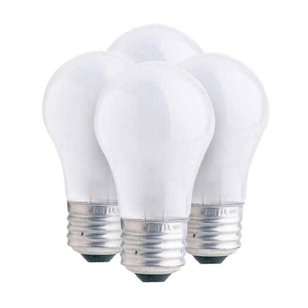 40 watt 130 volt A15 Medium Screw Base 2500K Warm White Appliance Incandescent Light Bulb (4 Pack)