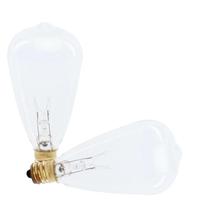 Feit Electric 7 watt 120 volt ST12 Candelabra Screw Base 2200K Amber Incandescent Light Bulb (2 Pack)