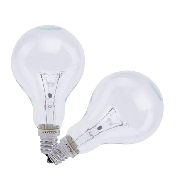 40 watt 120 volt A15 Candelabra Screw Base 2500K Warm White Incandescent Light Bulb (2 Pack)