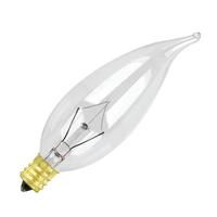Feit Electric 40 watt 120 volt CA10 Candelabra Screw Base 2400K Warm White Incandescent Light Bulb