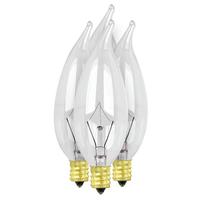 Feit Electric 25 watt 120 volt CA10 Candelabra Screw Base 2700K Warm White Incandescent Light Bulb (4 Pack)