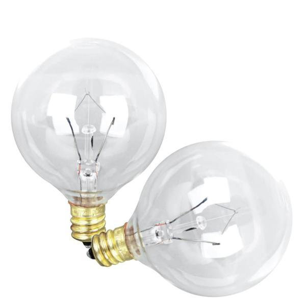 20 watt 120 volt G12.5 Candelabra Screw Base 2700K Warm White Incandescent Light Bulb (2 Pack)
