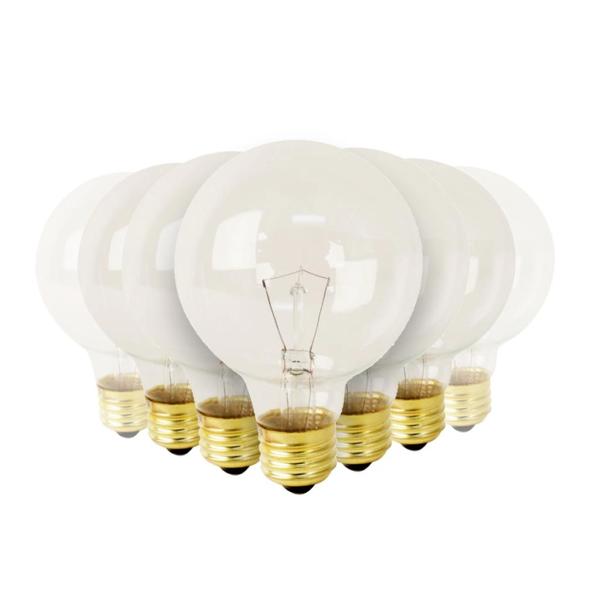25 watt 120 volt G25 Medium Screw Base 2400K Warm White Incandescent Light Bulb (24 Pack)
