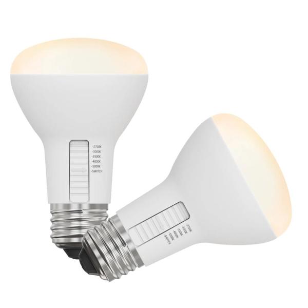 5 watt 120 volt R20 CCT Selectable Medium Screw Base LED Light Bulb (2 Pack)