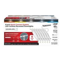 Feit Electric 6" 12 watt 120 volt CCT Selectable LED Recessed Downlight Kit (6 Pack)