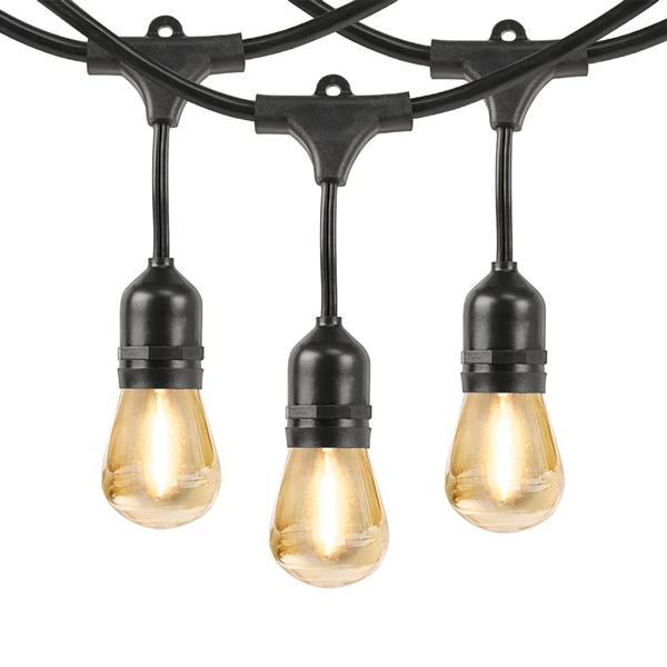 20' 0.2 watt S14 Medium Screw Basse 2700K Warm White LED String Set