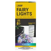 Feit Electric 6' 120 volt RGBW Battery Operated LED Fairy String Light with Remote