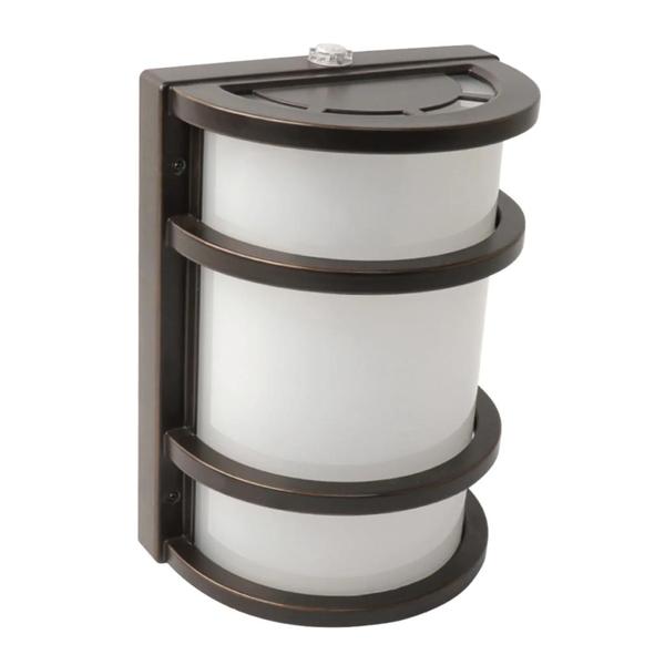 6" 12 watt 120 volt Bronze 5000K Daylight Dusk to Dawn Security Wall Light
