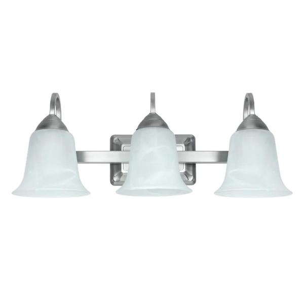 3 Light 24 watt 120 volt 3000K Nickel LED Vanity Fixture
