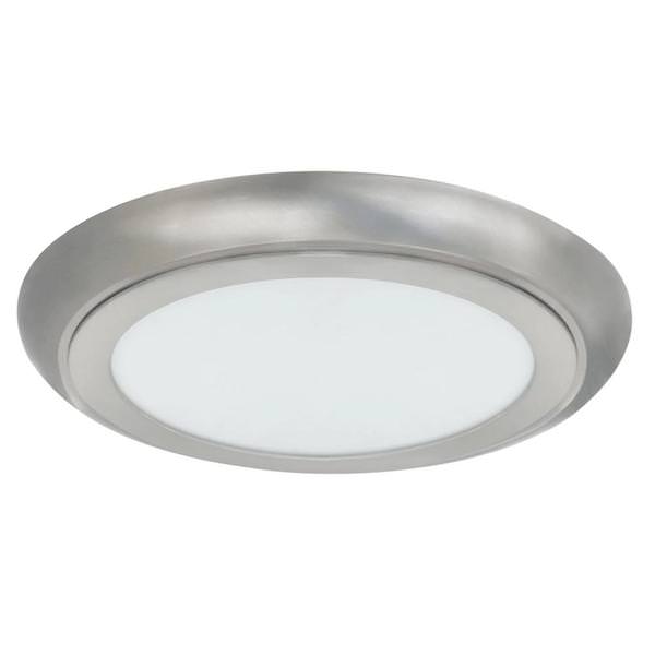 13" 15 watt 120 volt CCT Selectable Edge-Lit Nickel LED Flat Panel Ceiling Fixture