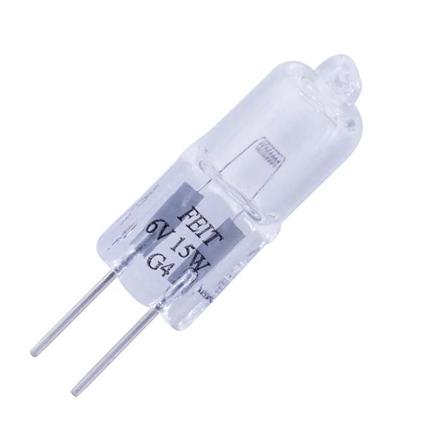 15 watt 6 volt T3 Bi-Pin Base 3000K Natural White Halogen Light Bulb
