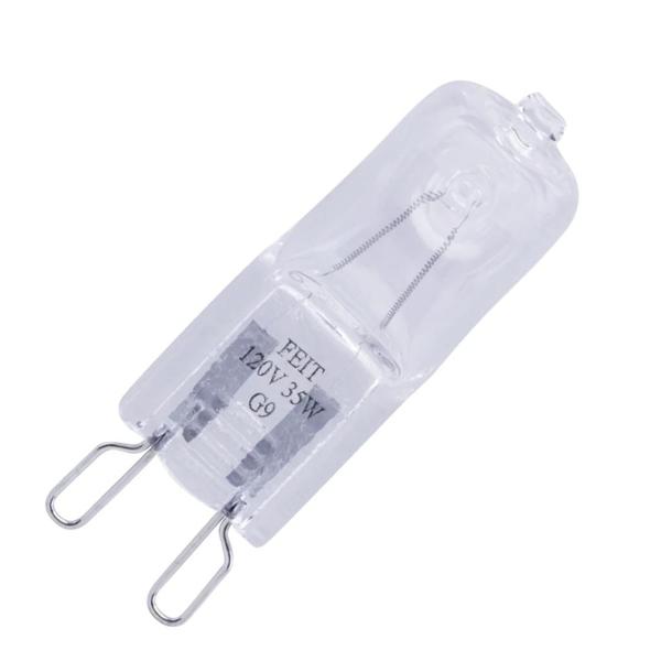 35 watt 120 volt T4 Bi-Pin Base 3000K Natural White Halogen Light Bulb