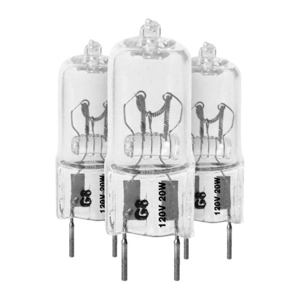 20 watt 120 volt T4 Bi-Pin Base 3000K Natural White Halogen Light Bulb (3 Pack)
