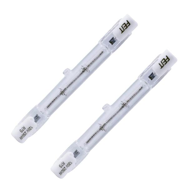 250 watt 120 volt T3 Recessed Single Contact Base 3000K Natural White Halogen Light Bulb (2 Pack)