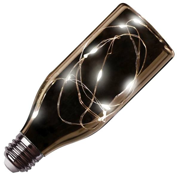 1.5 watt 120 volt Medium Screw Base 6500K Daylight Clear Fairy Bottle Light Bulb