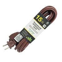 15' 16 Gauge Brown Household Extension Cord