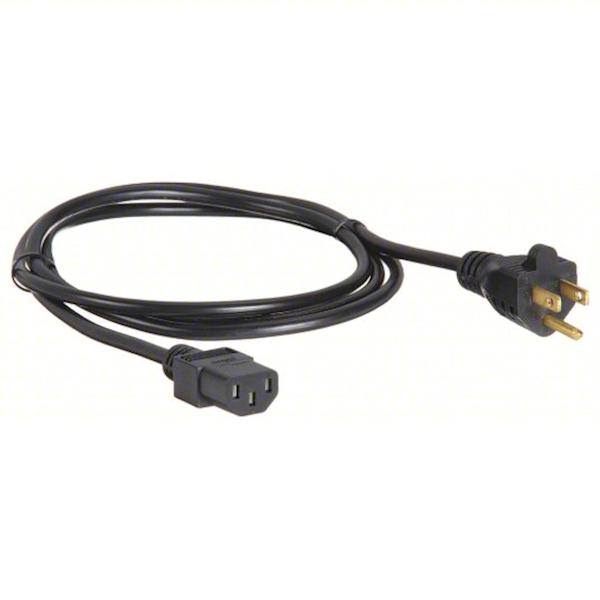 6' 120 volt Black Power Cord