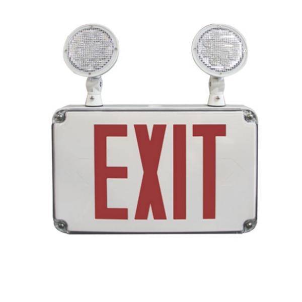 1' 3 watt 120/277 volt LED Double Face Exit Sign Emergency Light
