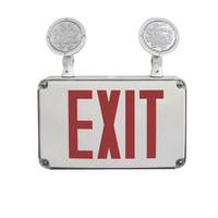 1' 3 watt 120/277 volt LED Double Face Exit Sign Emergency Light