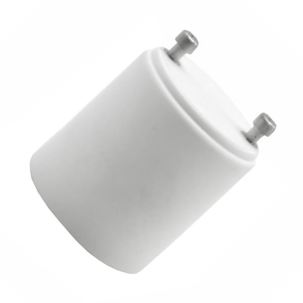 1.65" 60 watt 120 volt Medium to GU24 Base White 2- Pin Socket Adapter