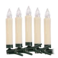 Gerson Ivory Wax Drip Remote Control Clip On LED Candles (10 Pack)