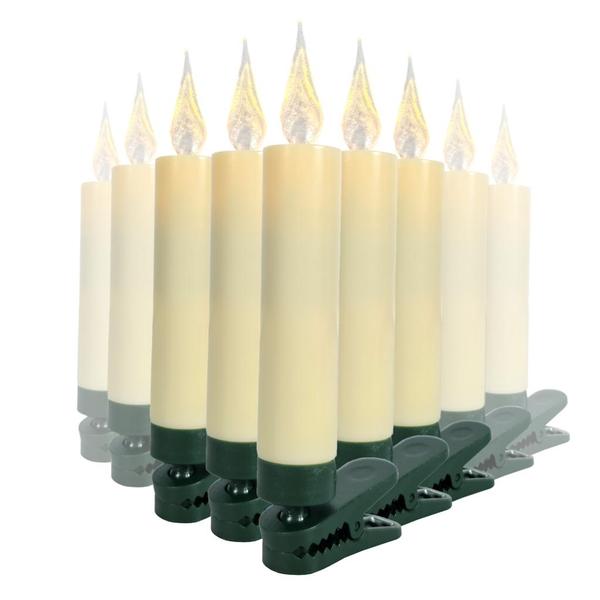 4.1" White Remote Control LED Candles (10 pack)