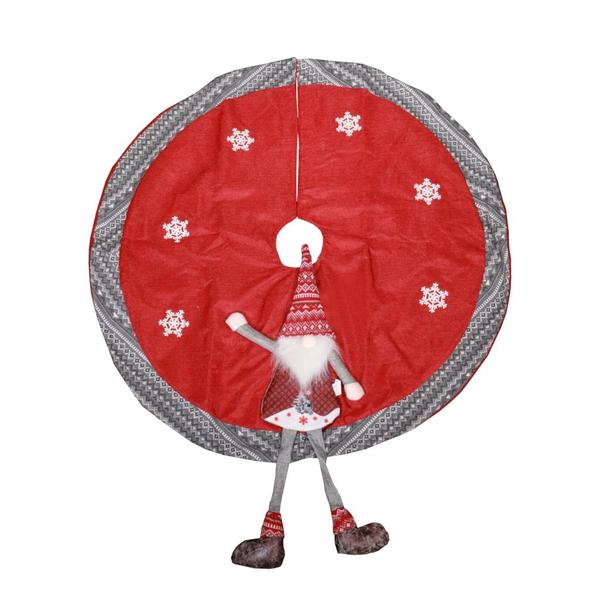 35.4" Battery Operated Holiday Gnome Tree Skirt