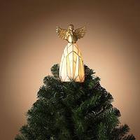 Gerson 11.5" Electric Lighted Angel Gold Tree Topper