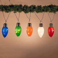 Gerson 10 Light Multi-Color Battery Operated Micro Warm White LED Lighted Garland