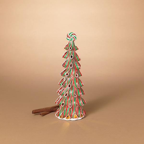 13.5" Lighted Clay Dough Battery Operated Holiday Candy Tree