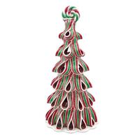 Gerson 9.5" Lighted Clay Dough Battery Operated Holiday Candy Tree