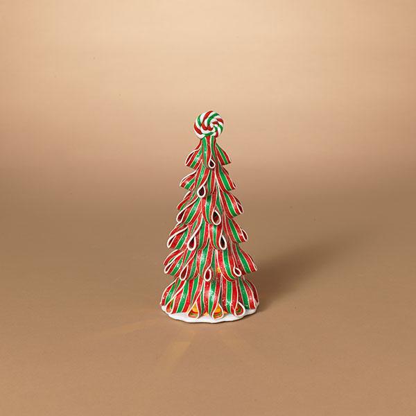 9.5" Lighted Clay Dough Battery Operated Holiday Candy Tree