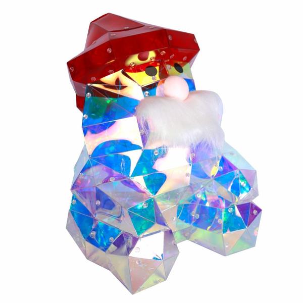 13.8" Electric Lighted USB Holographic Santa with Remote