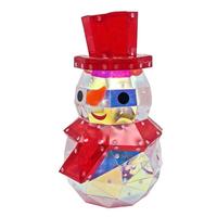 Gerson 13" Electric Lighted USB Holographic Snowman with Remote