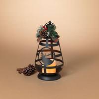 Gerson 11.8" Battery Operated Metal Floral Accent