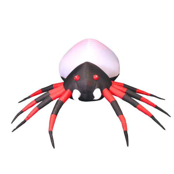 8' Red Spider Halloween LED Lights Inflatable Lawn Decoration