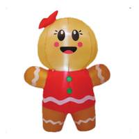 Goosh 6.2' Yellow Gingerbread Woman - Christmas Inflatable Lawn Decoration