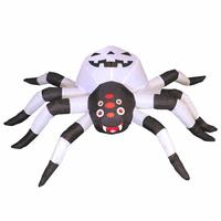 View 5' Purple Spider Halloween LED Lights Inflatable Lawn Decoration