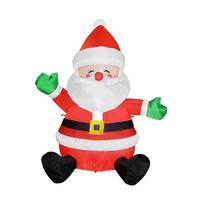 Goosh 5' Tall Sitting Santa Clause Christmas Inflatable Lawn Decoration