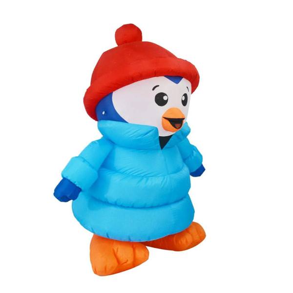 6' Tall Coat Penguin Christmas Outdoor Inflatable Lawn Decoration 