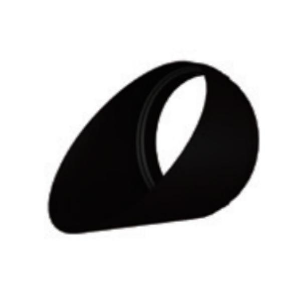 Large Black Wall Wash for LED Track Light