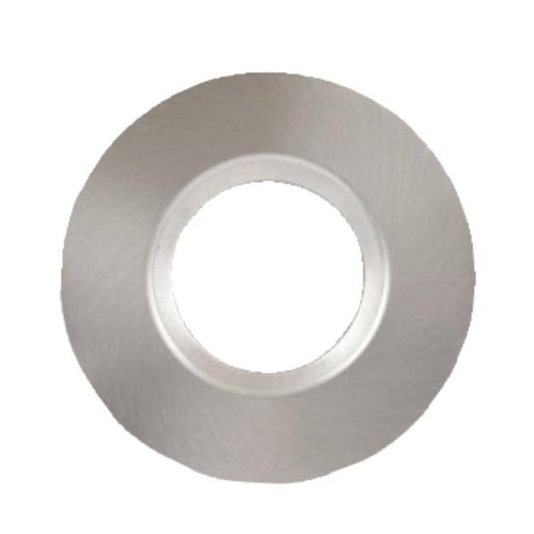 2" Round Flat Open Brushed Metal Trim