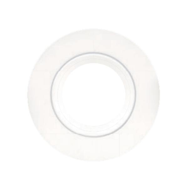 2" Round Flat Glass Cover White Trim